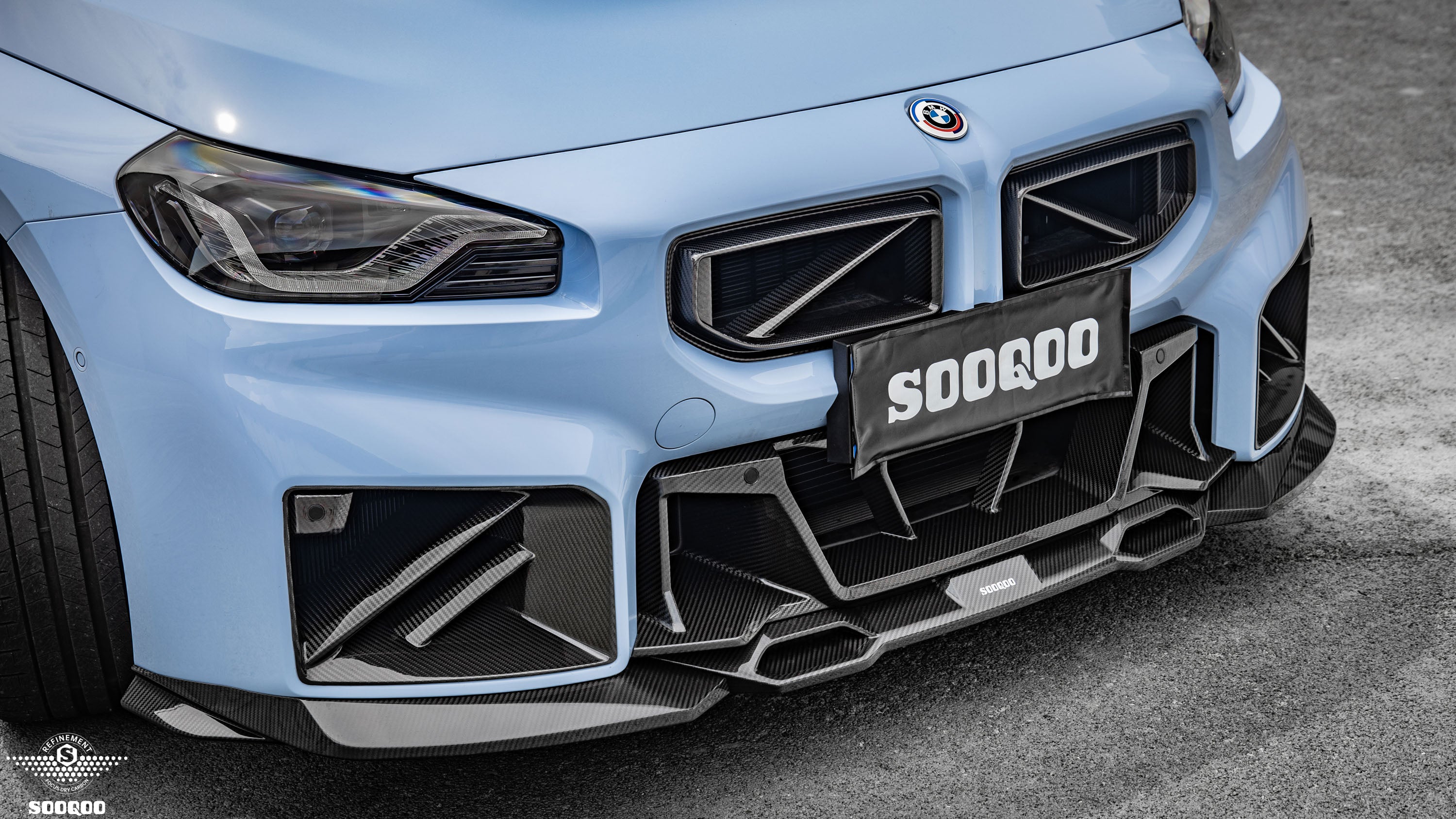 Sooqoo Pre Pregged Dry Carbon Fiber Front Intake Ducts for BMW M2 G87 2023+