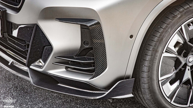 Sooqoo Style Pre Pregged Dry Carbon Fiber Front Lip for BMW iX3 G08i LCI 21+