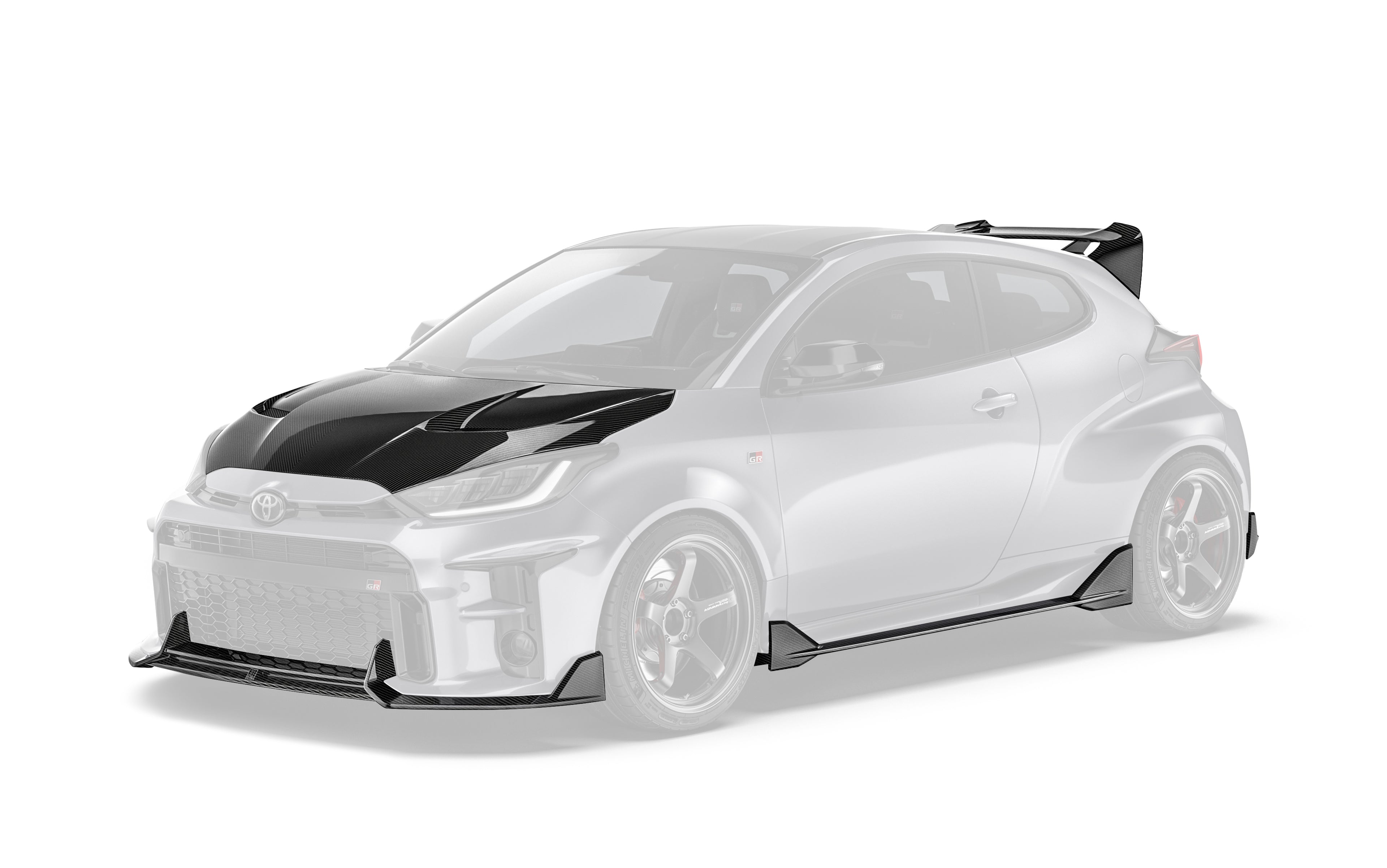 Carbon Fiber Full Lip Kit Bundle for Toyota GR Yaris Gen 1 2020-2024