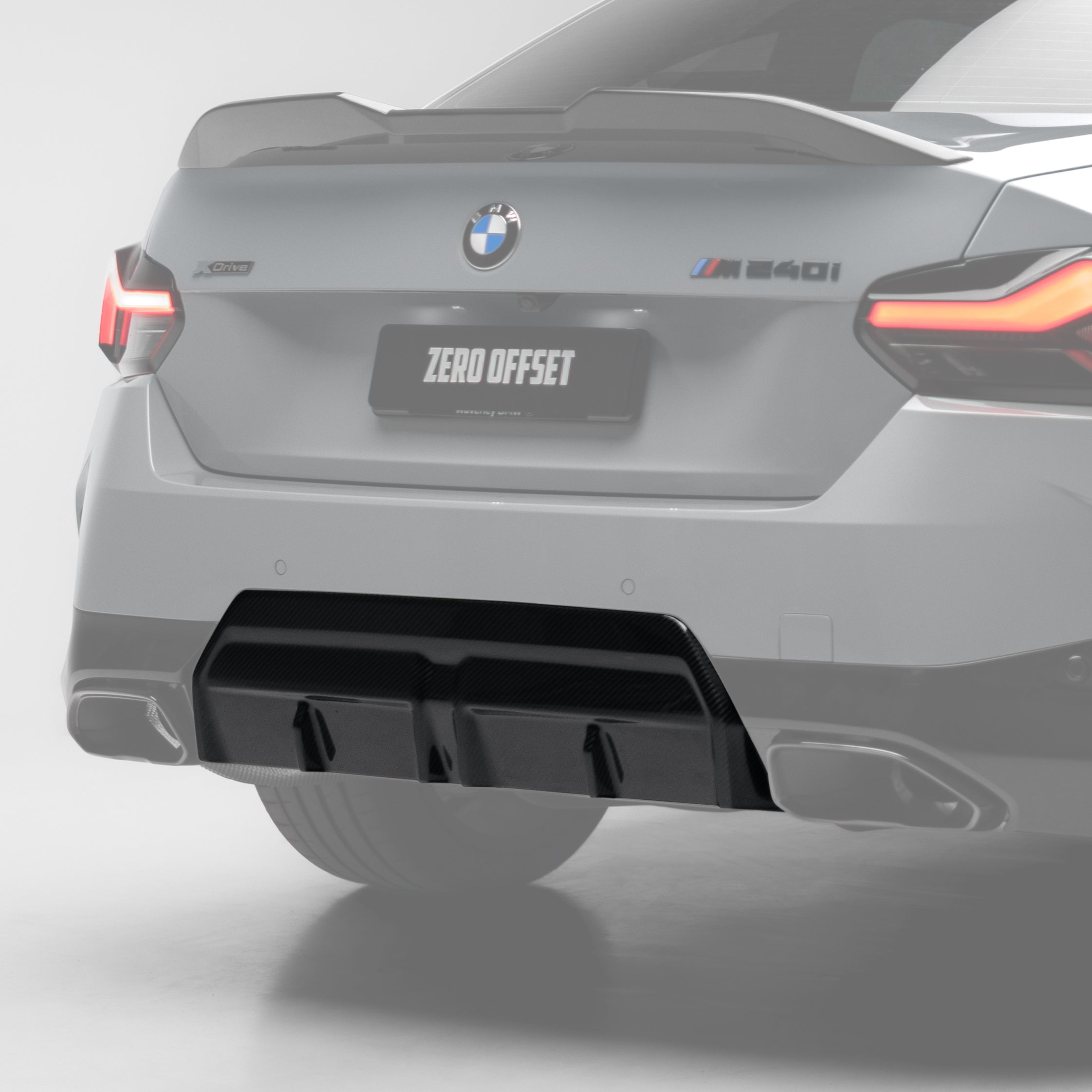 M Performance Style Pre Pregged Dry Carbon Fiber Rear Diffuser for BMW 2 Series Coupe G42 2021+