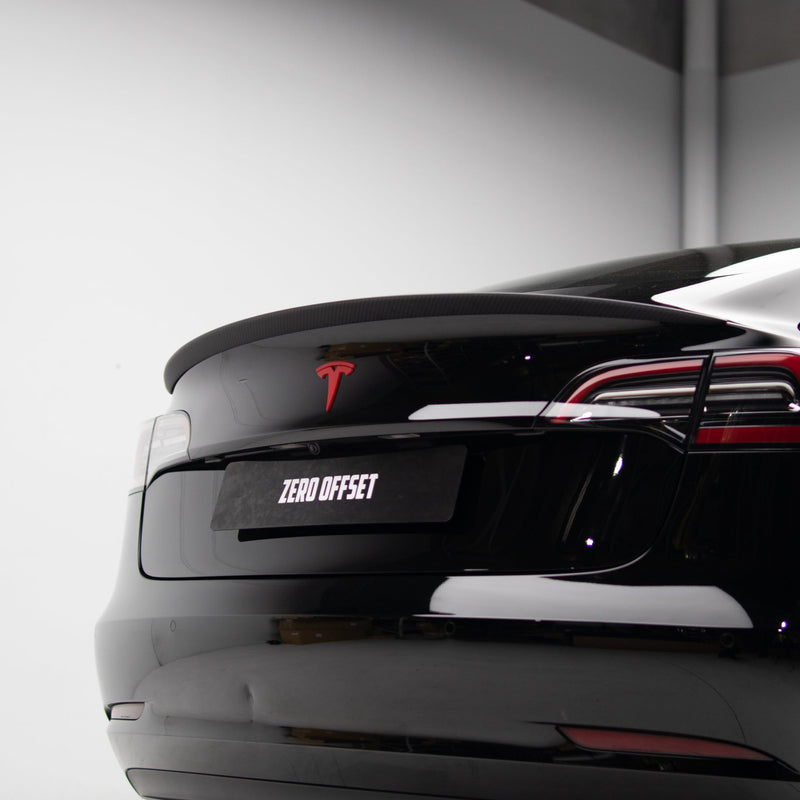 Performance Style Matte Carbon Spoiler - Tesla Model 3 19-23