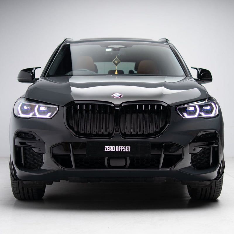 M Performance Style Gloss Black Front Splitters for BMW X5 G05 Pre LCI 18-22