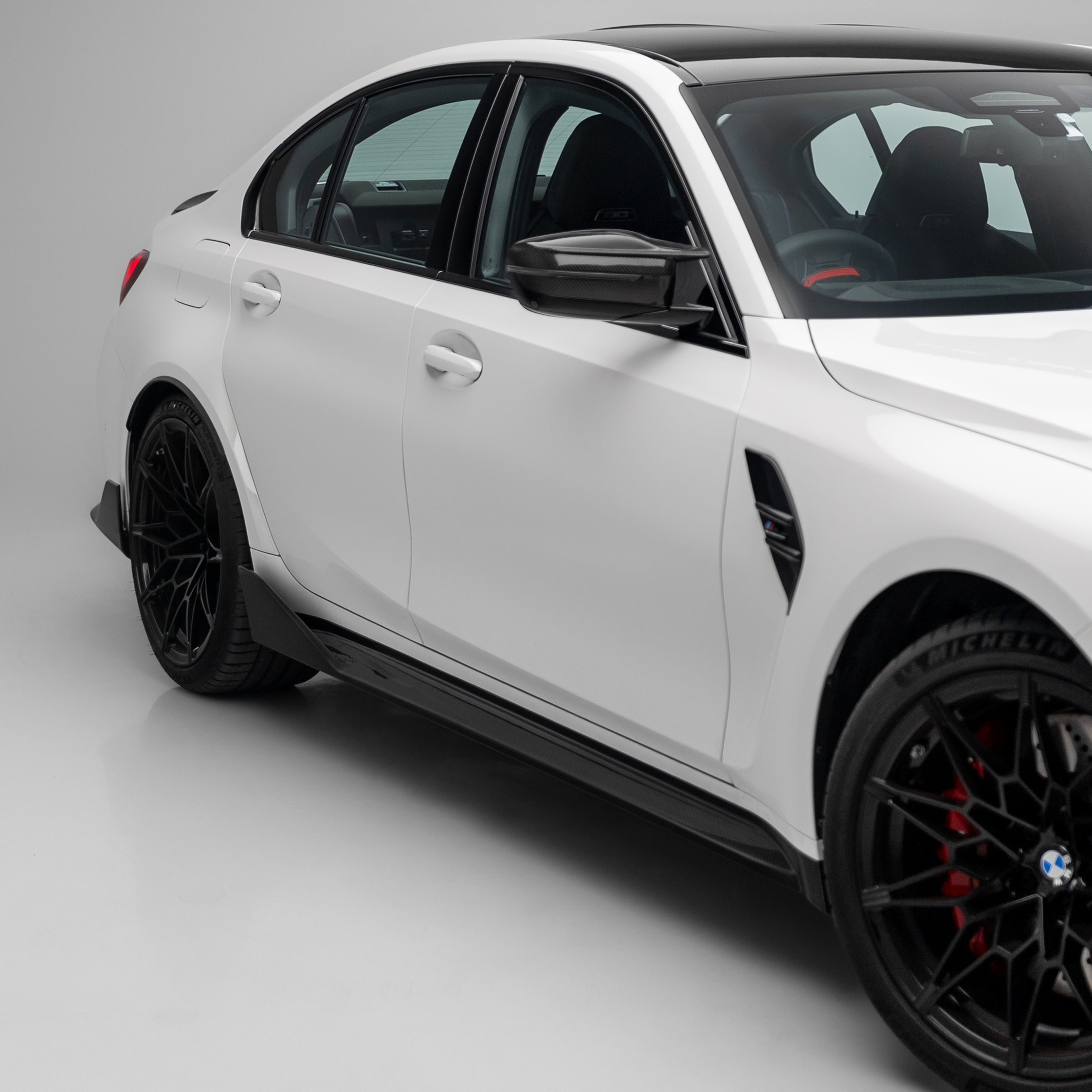 M Performance Style Pre Pregged Dry Carbon Side Skirts for BMW M3 G80 G81 2020+