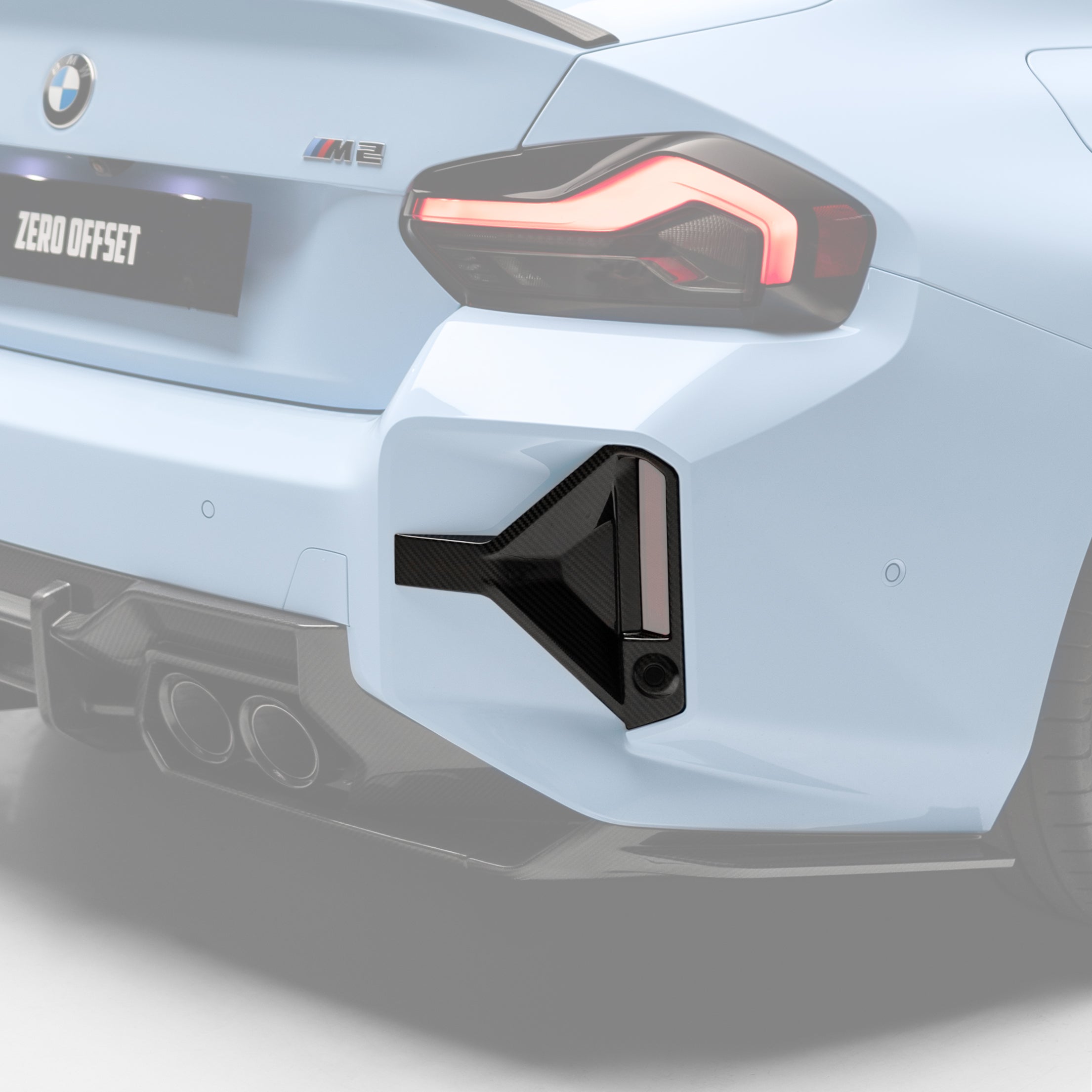 Sooqoo Pre Pregged Dry Carbon Fiber Rear Bumper Attachments for BMW M2 G87 2023+