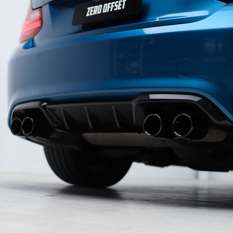 M Performance Style Carbon Fiber Rear Diffuser Pre-Pregged Dry Carbon Fiber for BMW M2 F87 16-21