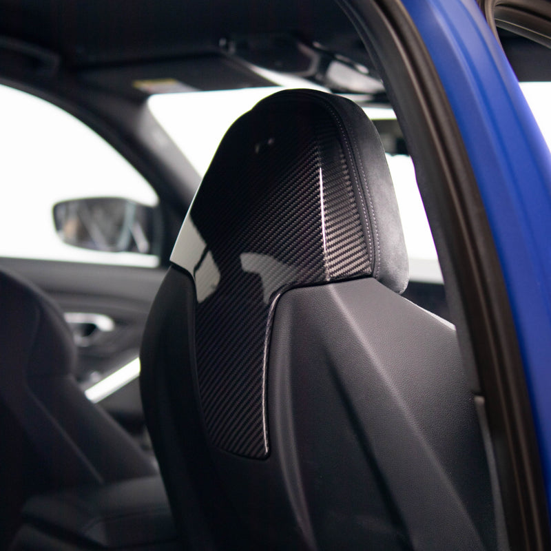 OEM Style Carbon Fiber Upper Front Backrest Cover for BMW 2 Series G42 / 3 Series G20 / M3 G80 / M4 G82 / M8 F91 F92 F92 / X3M F97 / X4M F98