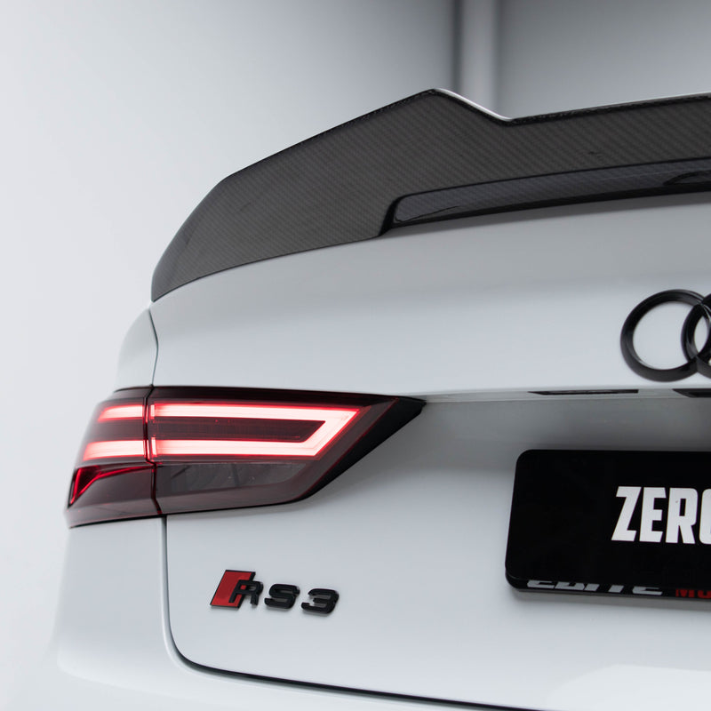PSM Style Pre Pregged Dry Carbon Fiber Spoiler for Audi A3/S3/RS3 8V Sedan 13+