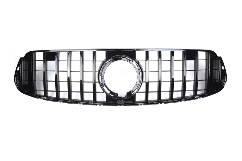 AMG Panamericana Style Grille for Mercedes GLC Class X253/C253 (With Camera) 19-22 - Black