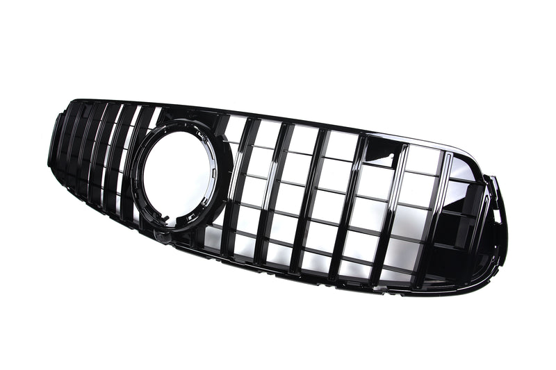 AMG Panamericana Style Grille for Mercedes GLC Class X253/C253 (With Camera) 19-22 - Black