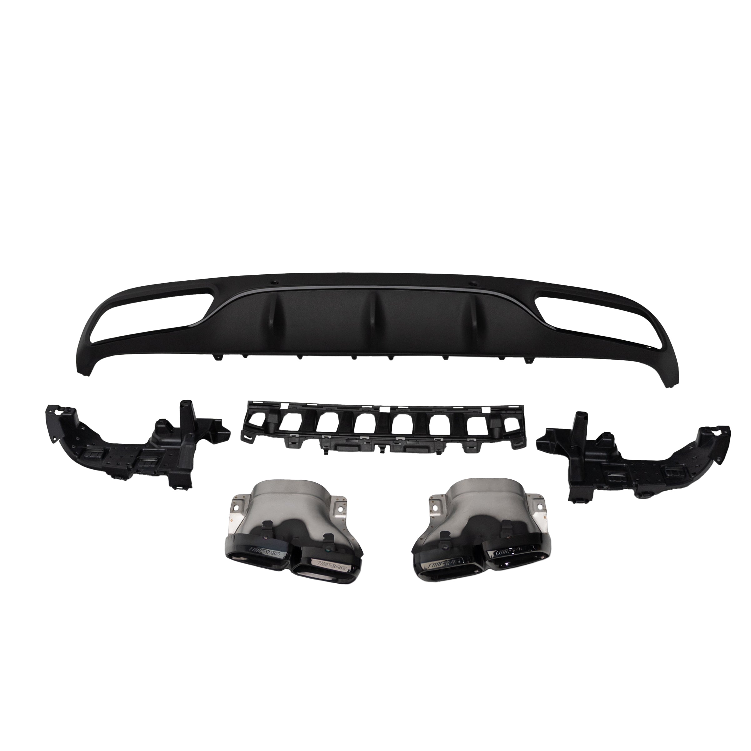 AMG Style Rear Diffuser & Exhaust Tips for Mercedes-Benz C Class W205 Sedan / S205 Wagon 2019-2022