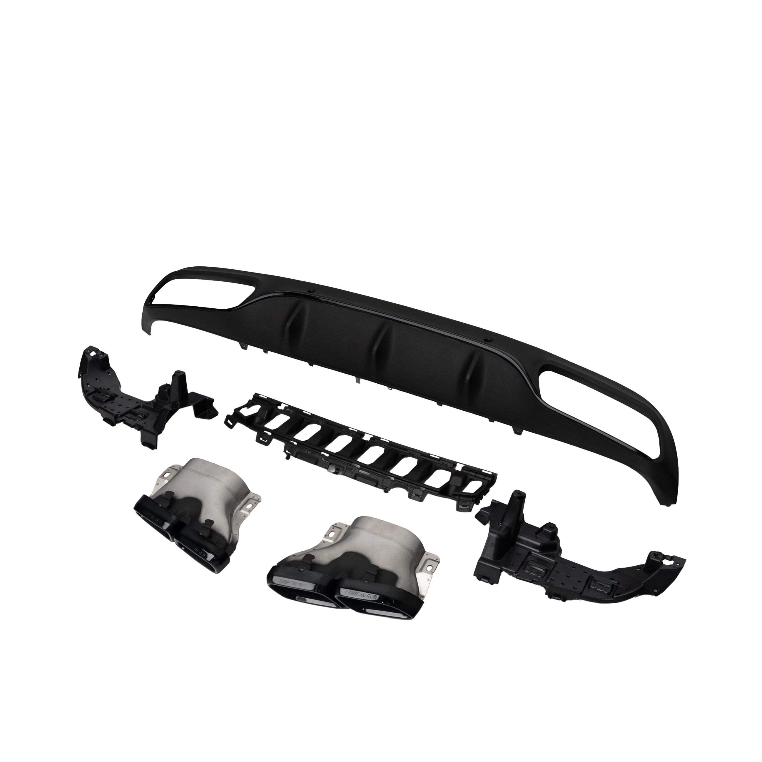 AMG Style Rear Diffuser & Exhaust Tips for Mercedes-Benz C Class W205 Sedan / S205 Wagon 2019-2022