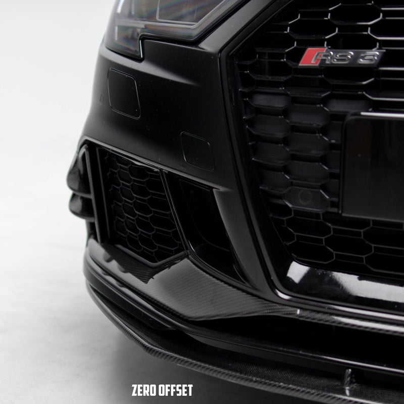 ZO Exclusive Front Bumper Scoop Trims for Audi RS3 17-21 (8V) [SEDAN] (Carbon Fibre)