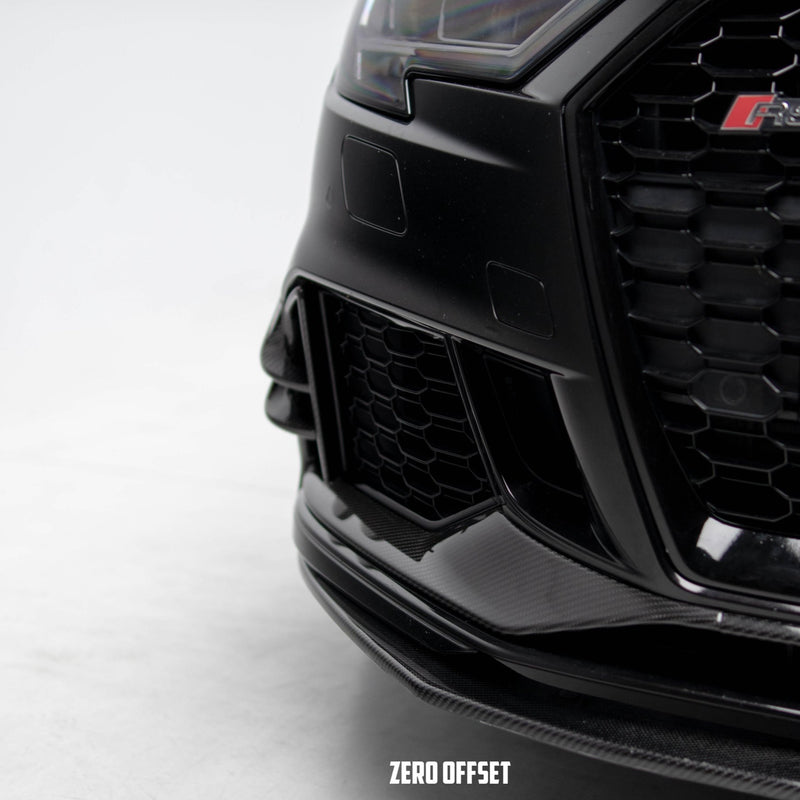 ZO Exclusive Front Bumper Canards for Audi RS3 17-21 (8V) [SEDAN] (Carbon Fibre)
