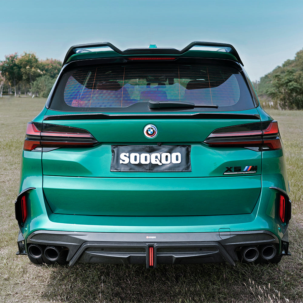 Sooqoo Pre Pregged Dry Carbon Fiber Rear Vent Trim for BMW X5M F95 LCI