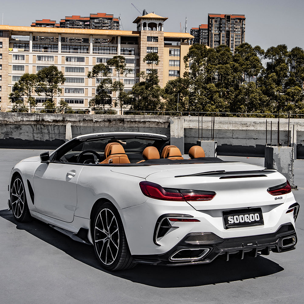Sooqoo Pre Pregged Dry Carbon Fiber Rear Diffuser for BMW 8 Series G16