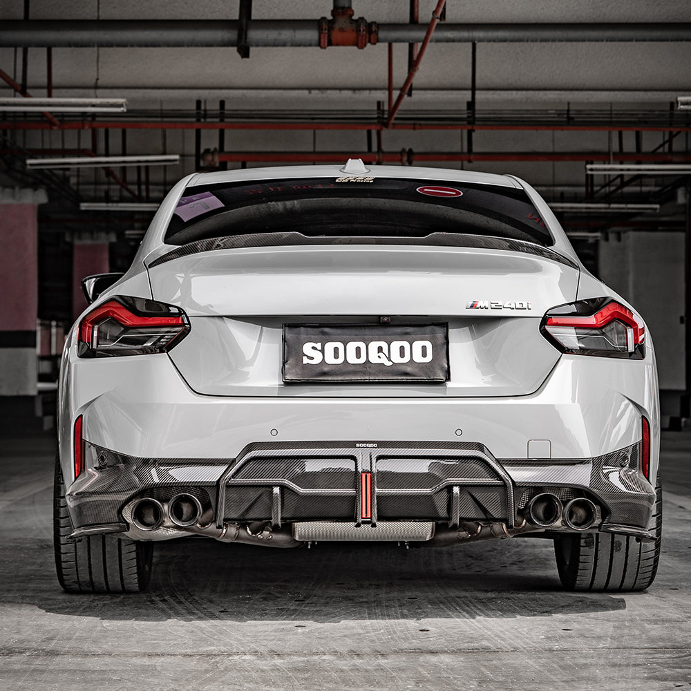 Sooqoo Pre Pregged Dry Carbon Fiber Rear Diffuser for BMW 2 Series G42