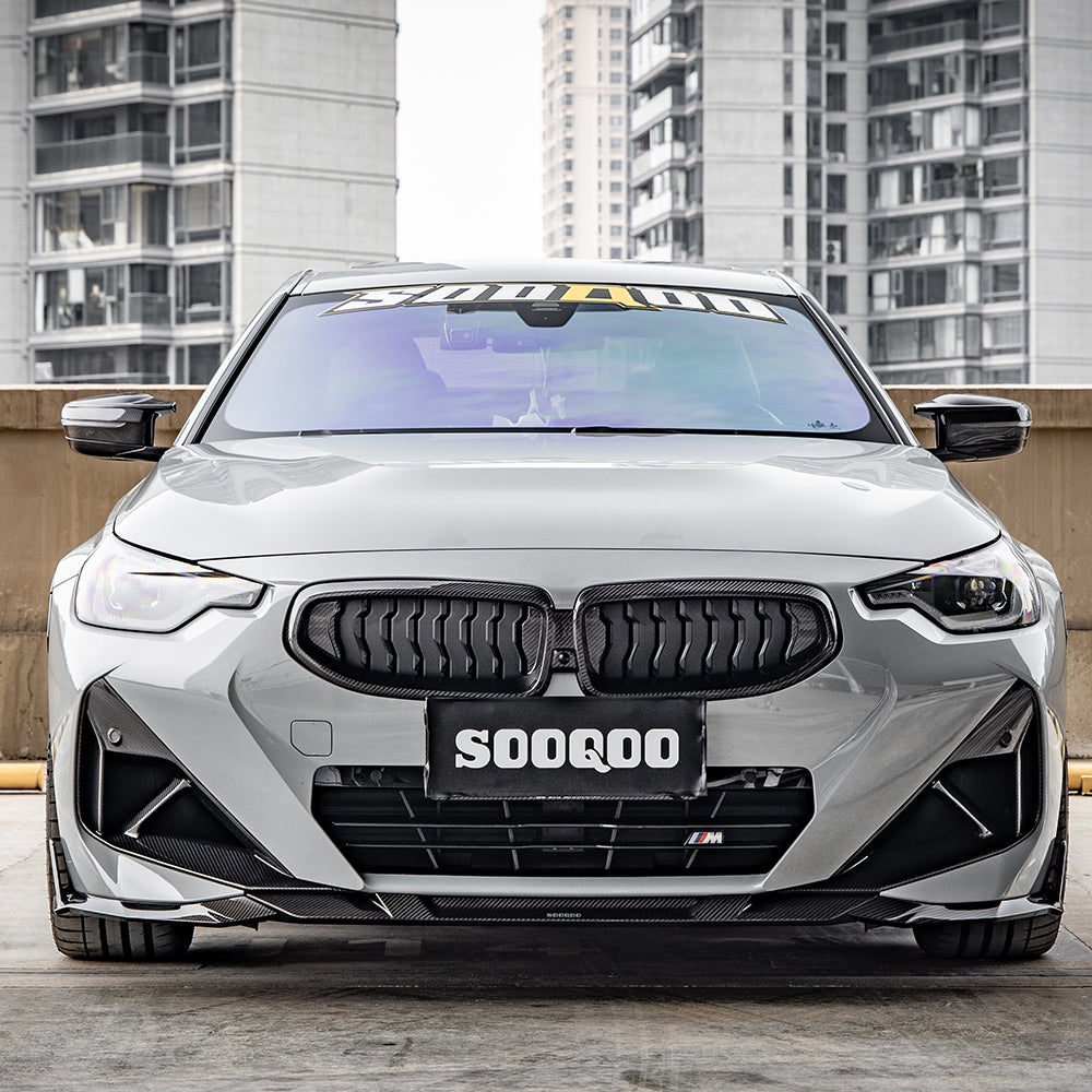 Sooqoo Pre Pregged Dry Carbon Fiber Front Air Duct for BMW 2 Series G42 2022+