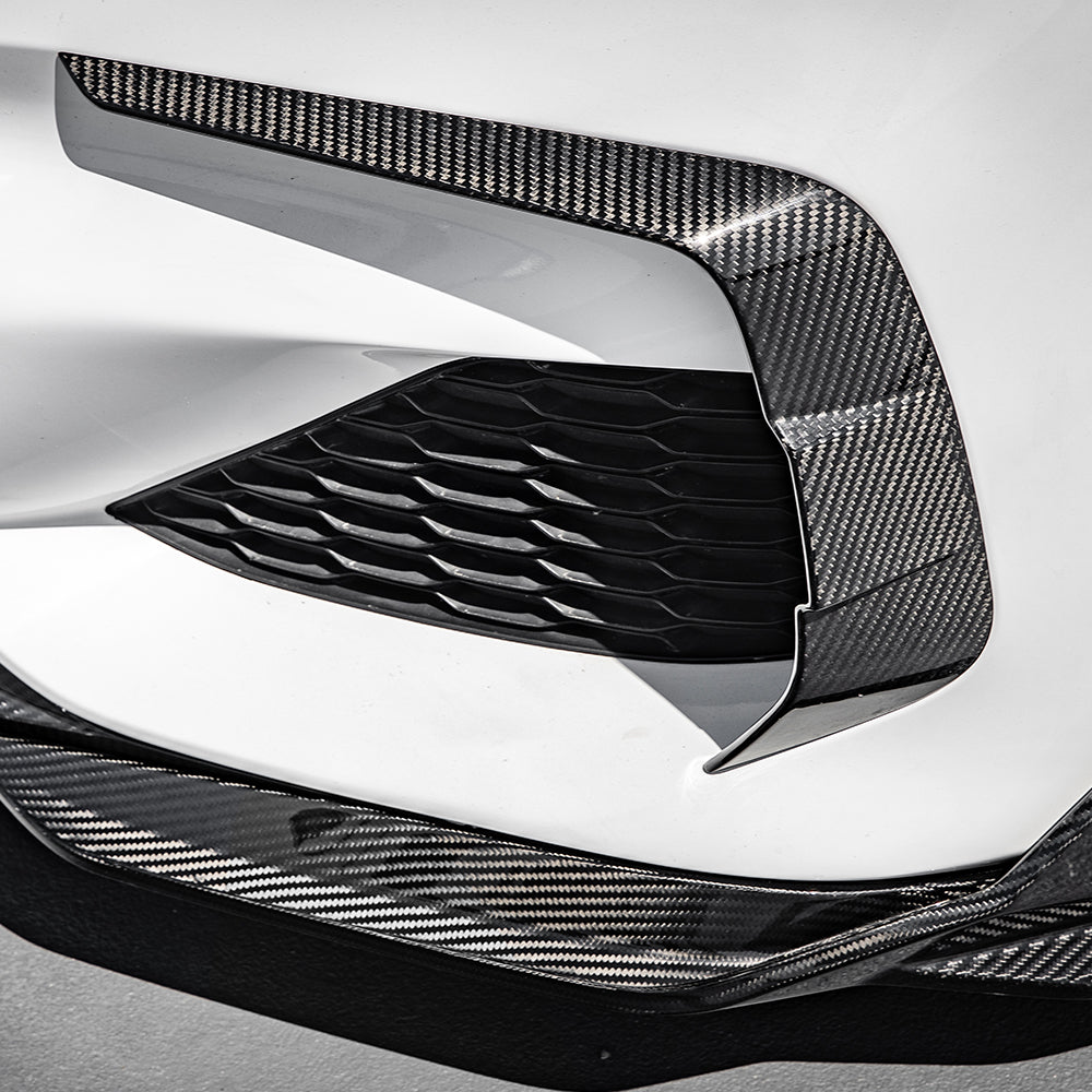 Sooqoo Pre Pregged Dry Carbon Fiber Front Vent Trim for BMW 8 Series G14 G15 G16