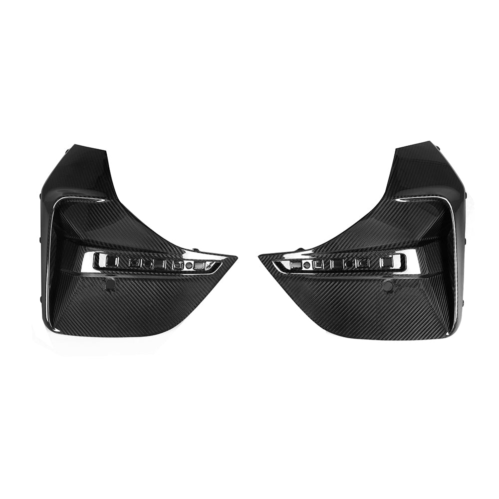Sooqoo Pre Pregged Dry Carbon Fiber Rear Bumper Trim for BMW 4 Series G26