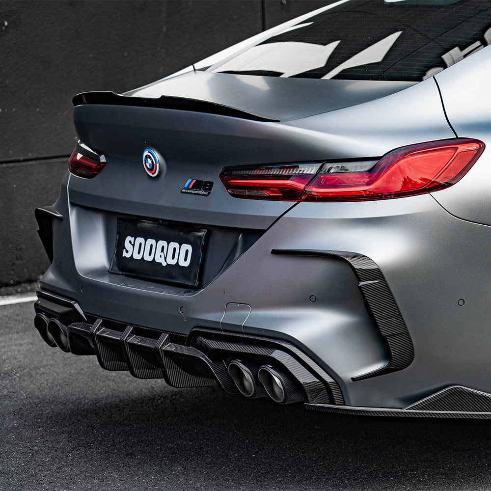 Sooqoo Pre Pregged Dry Carbon Fiber Rear Vent Trim for BMW M8 F91