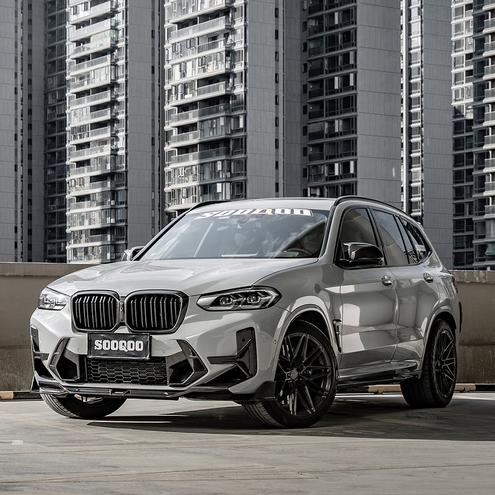 Sooqoo Pre Pregged Dry Carbon Fiber Side Skirts for BMW X3M F97 Pre-LCI & LCI 2019+