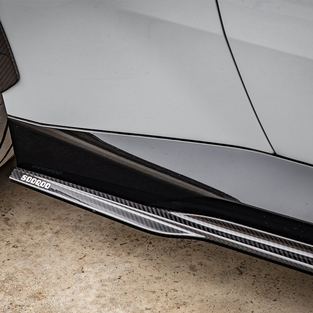 Sooqoo Pre Pregged Dry Carbon Fiber Side Skirts for BMW 2 Series G42 2022+