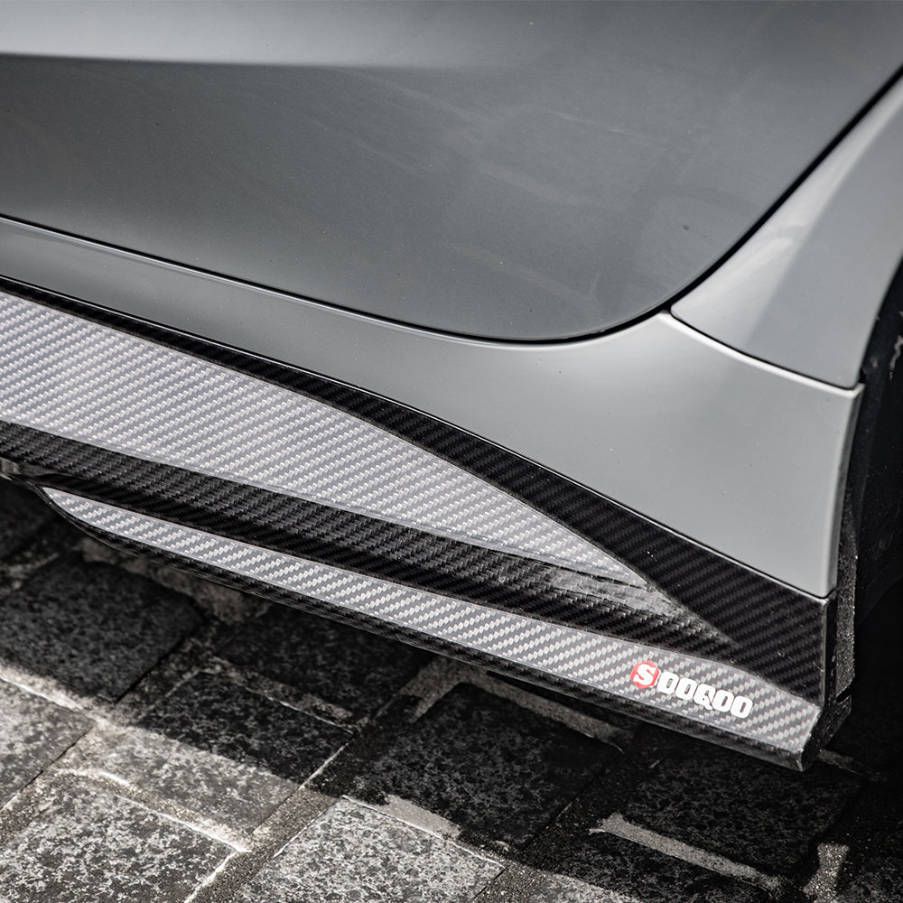 Sooqoo Pre Pregged Dry Carbon Fiber Side Skirt for BMW M3 G80 G81 2020+