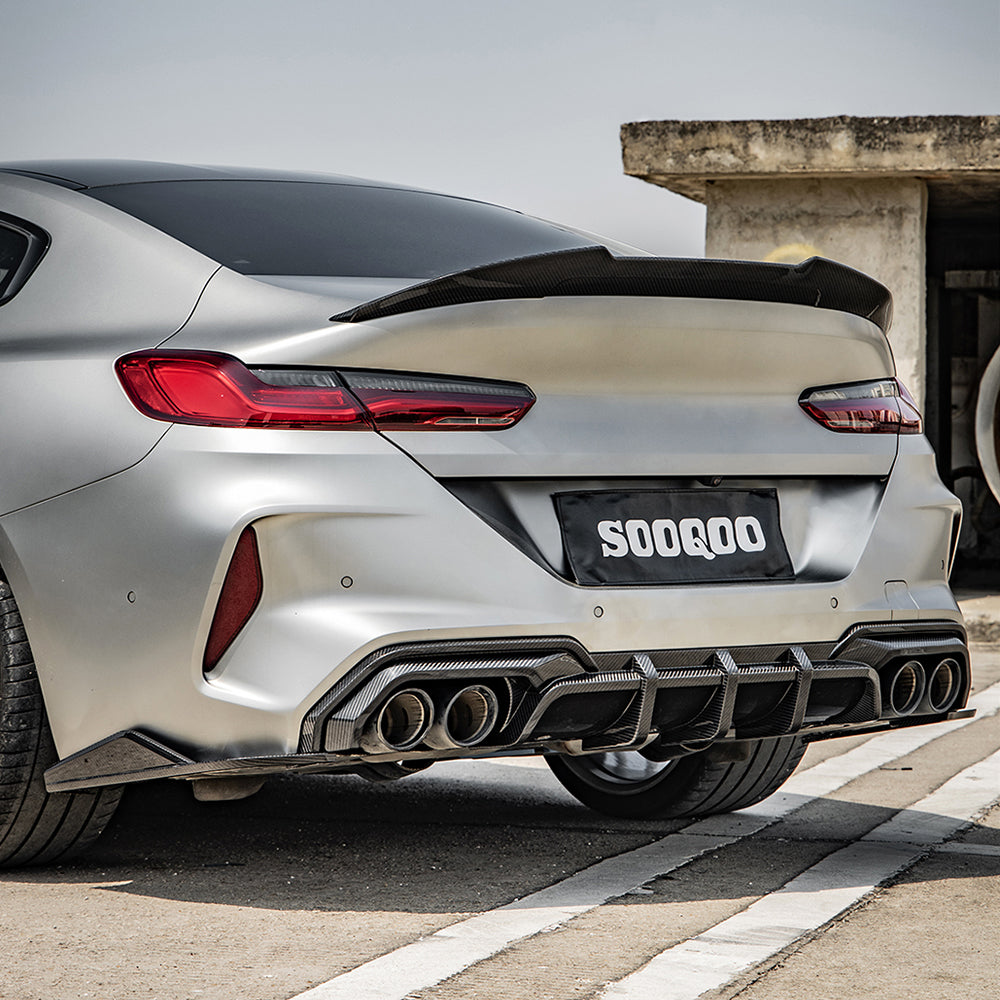 Sooqoo Pre Pregged Dry Carbon Fiber Rear Diffuser for BMW M8 F93