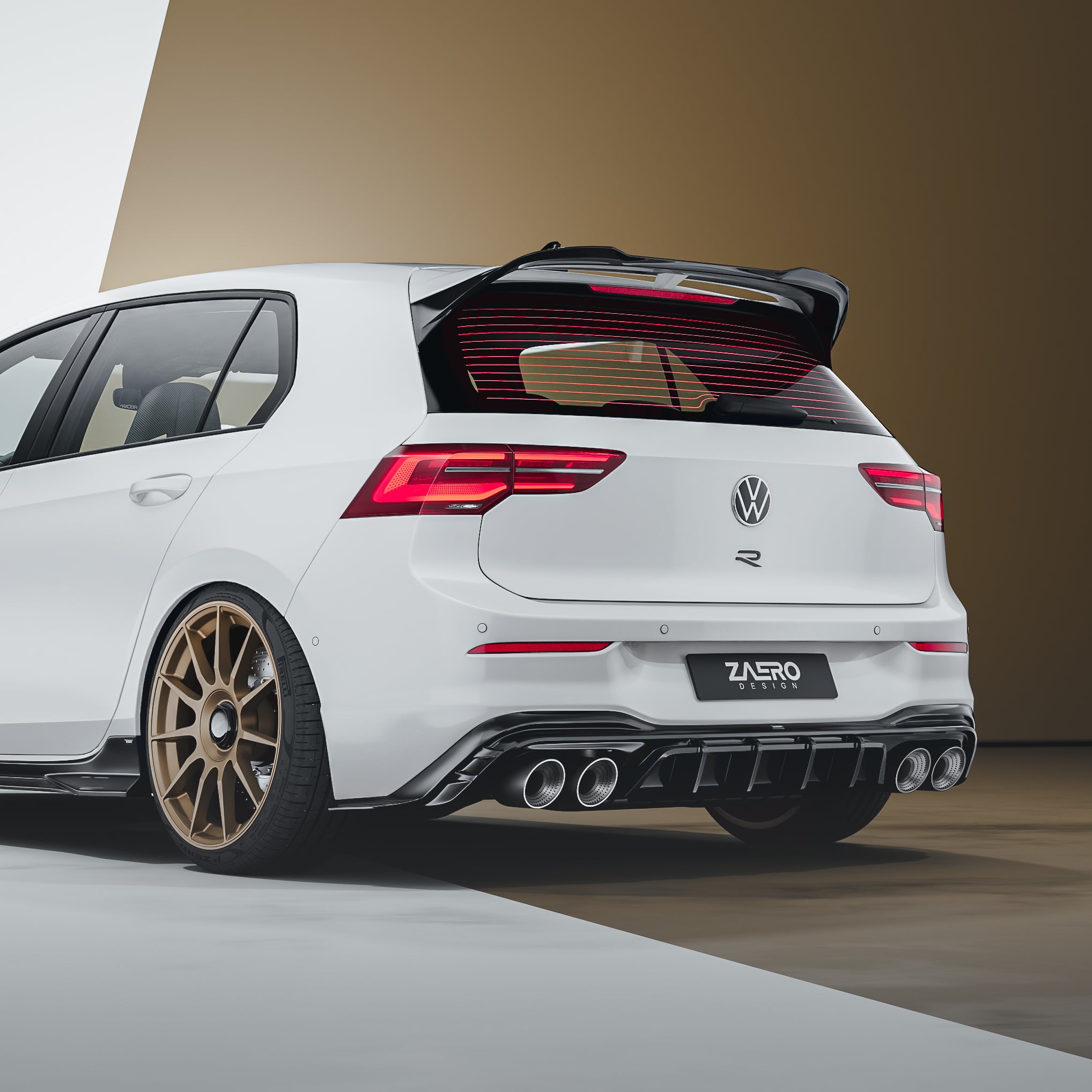 EVO-1  Rear Diffuser for Volkswagen Golf R MK8 MK8.5 2021+