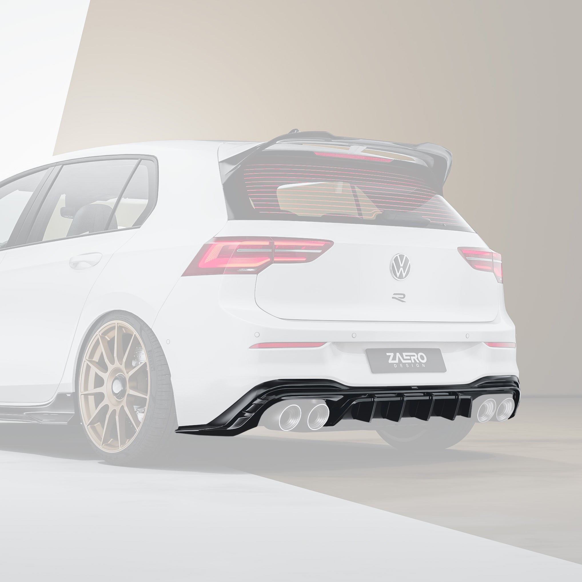 EVO-1  Rear Diffuser for Volkswagen Golf R MK8 MK8.5 2021+