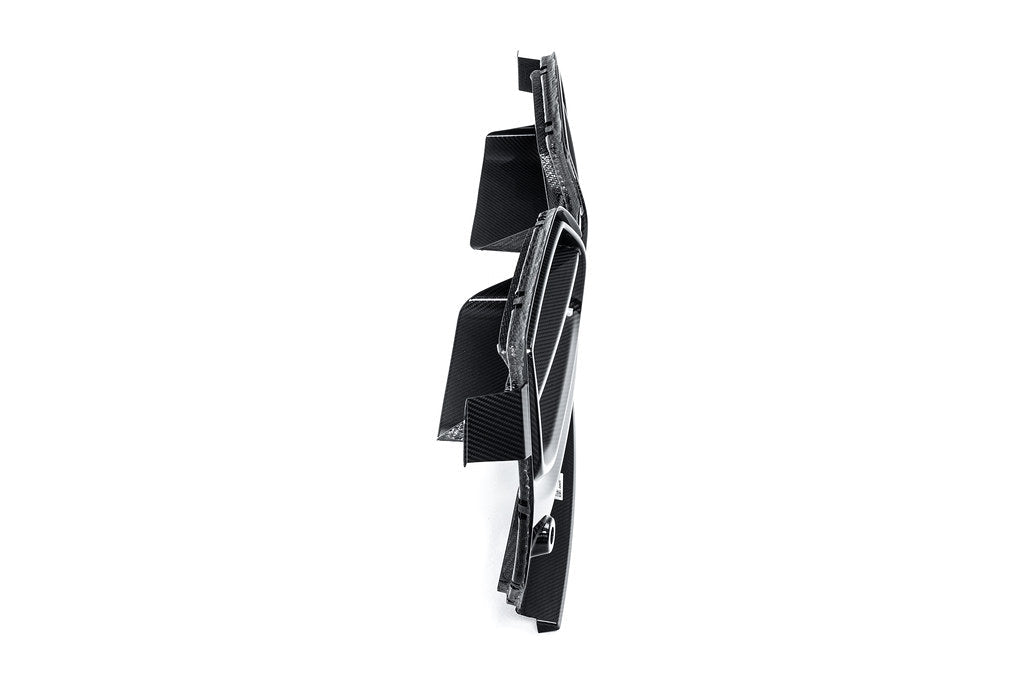 Alpha-N G8X M3 M4 carbon front grille for exterior, showcasing sleek white finish and precise fit for BMW M series vehicles.