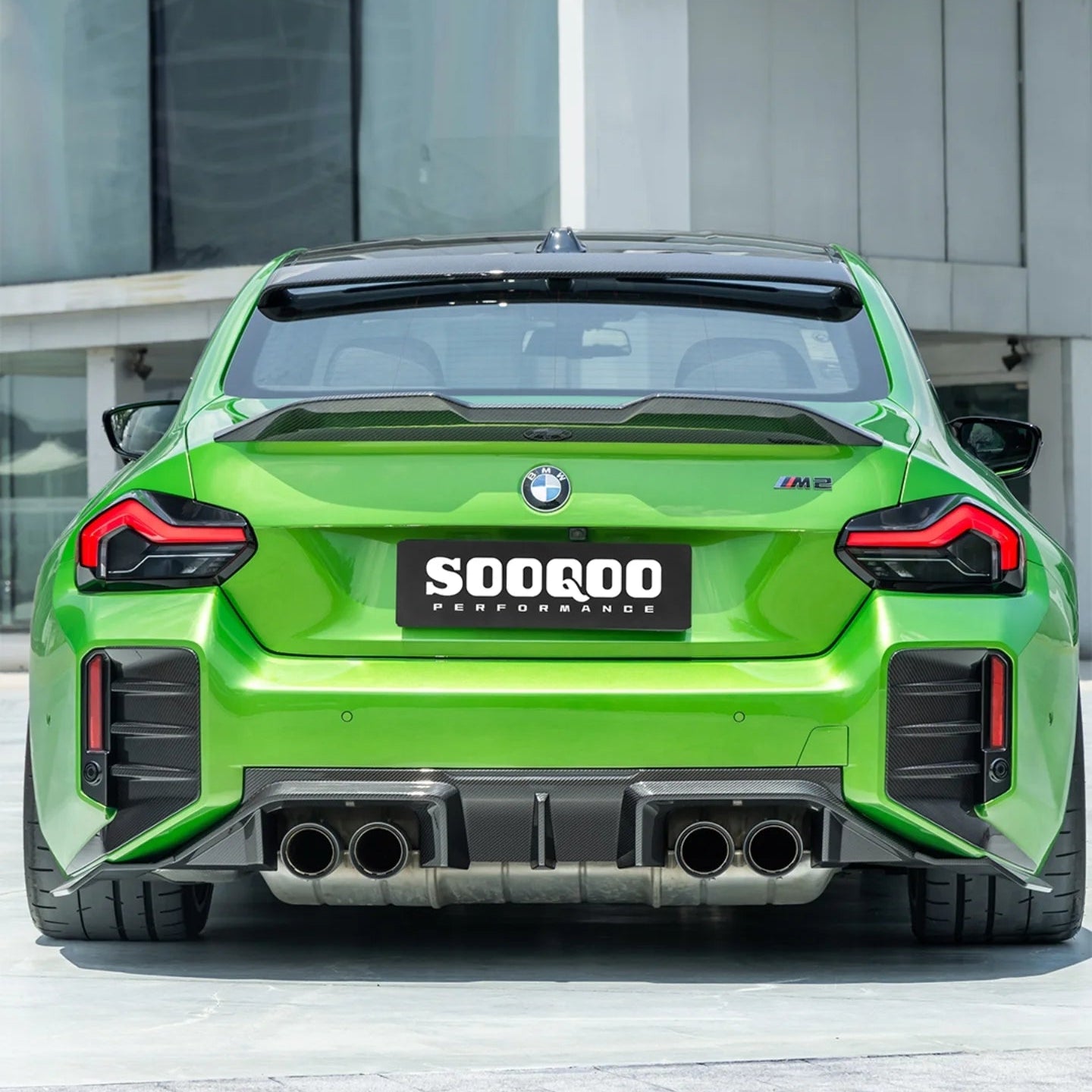 Sooqoo Pre Pregged Dry Carbon Fiber Rear Diffuser Type B for BMW M2 G87 2023+