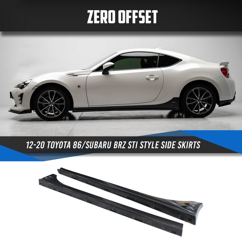 STI Style Side Skirts for Toyota 86 (ZN6)/Subaru BRZ (ZC6) 17-21