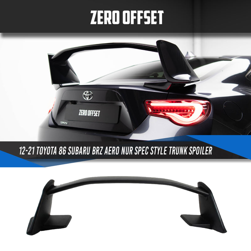 Aero/Nur Spec Style Trunk Spoiler for 12-21 Toyota 86 (ZN6)/Subaru BRZ (ZC6)