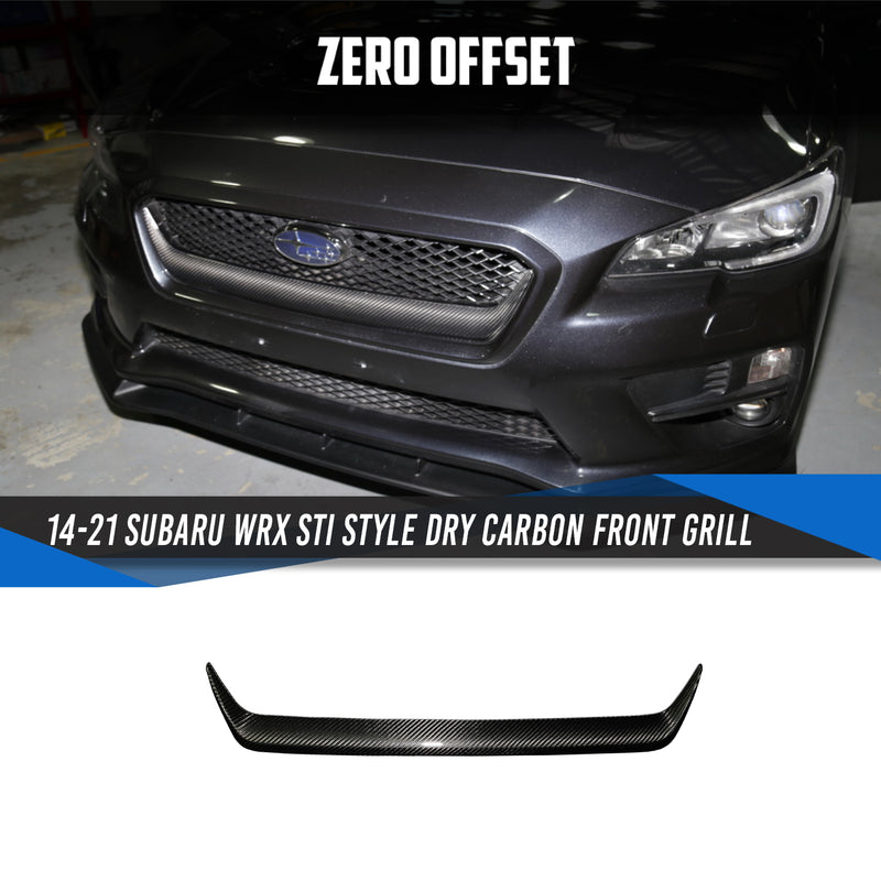 STI Style Dry Carbon Front Grill for 14-17 Subaru WRX