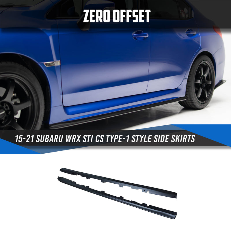 CS Style Bottom Line Type 1 Style Side Skirts for Subaru WRX STI VA 15-21