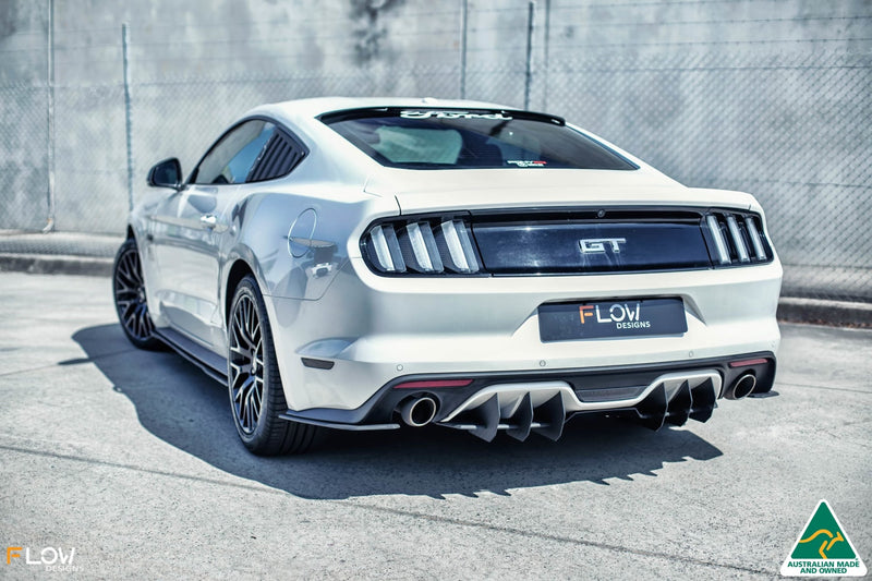 White Ford Mustang S550 FM Rear Spats