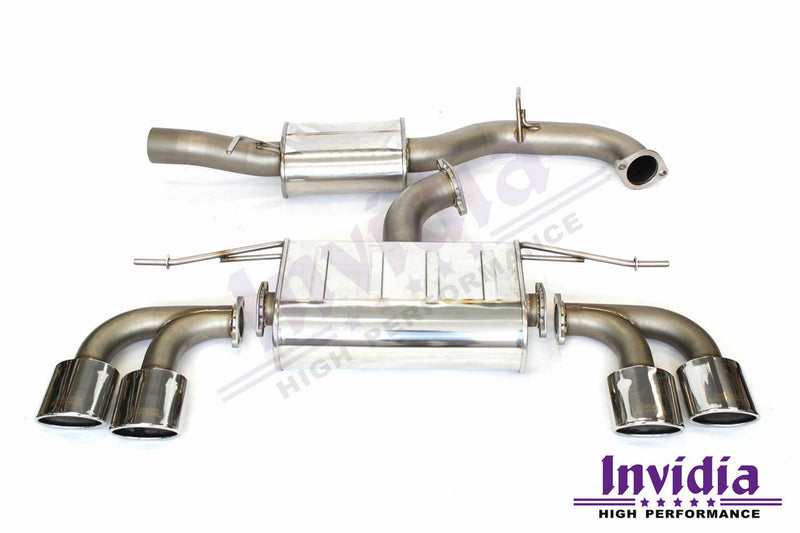 Q300 Non-Valved Catback Exhaust w/Oval SS Rolled Tips - Volkswagen Golf R MK7
