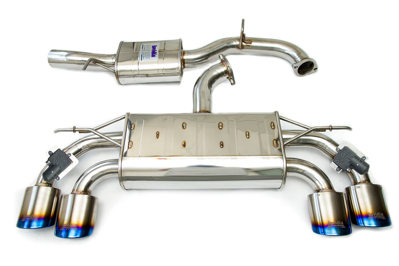 Q300 Valved Catback Exhaust w/Round Ti Rolled Tips - VW Golf R MK7.5 18-21