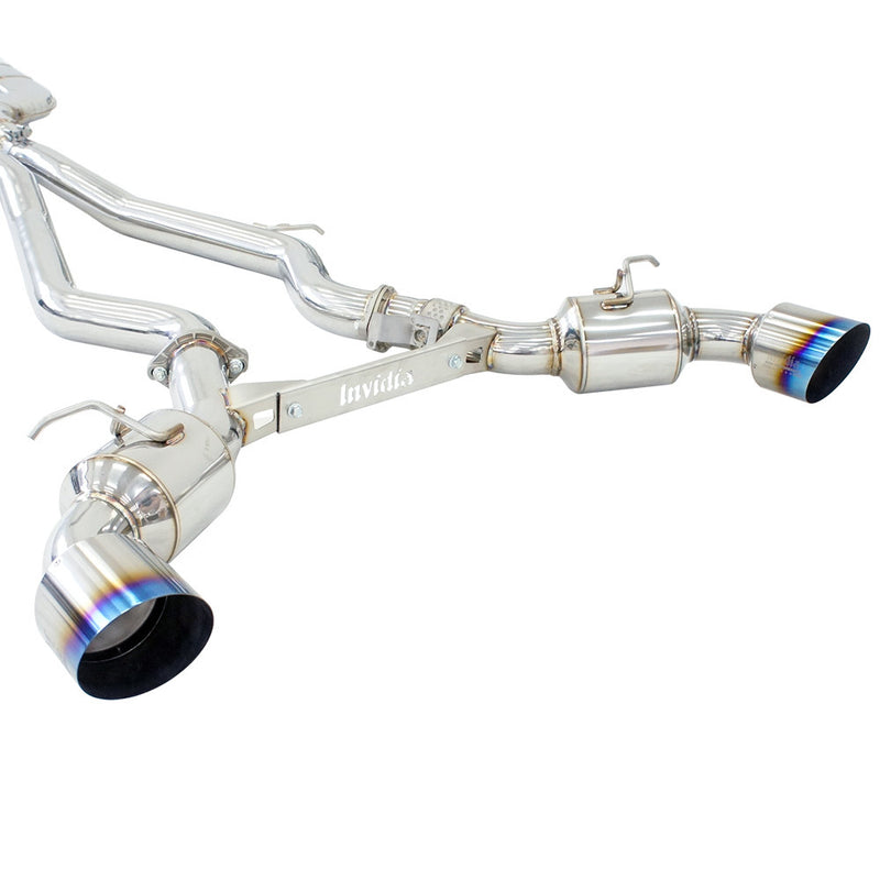 Dual N1 Cat-Back Exhaust w/Ti Straight Cut Tips for Toyota Supra A90 19+