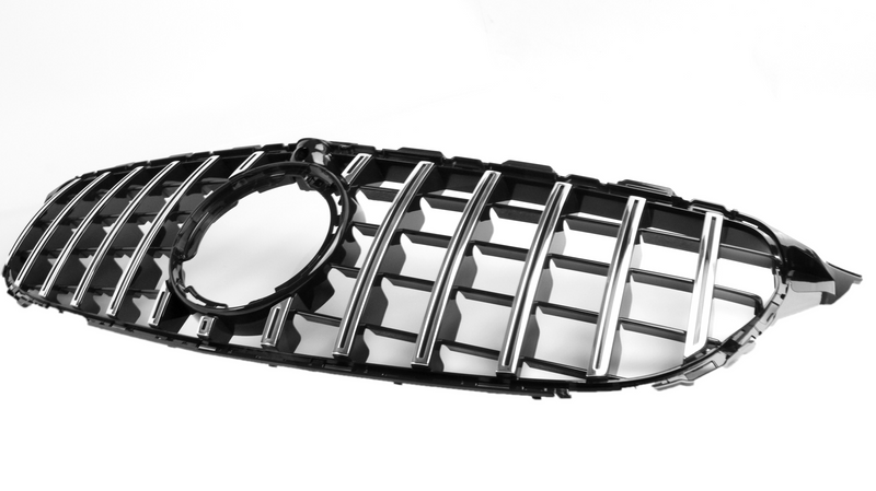 AMG Panamericana Style Grille for Mercedes C Class (AMG Line) C205/W205 19-22 - Silver