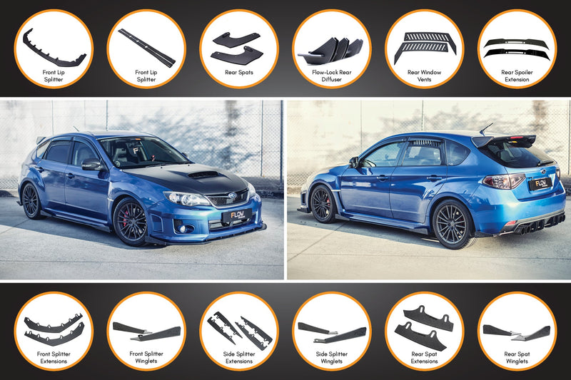 Subaru Impreza WRX / STI G3 Hatch Facelift Full Lip Splitter Set