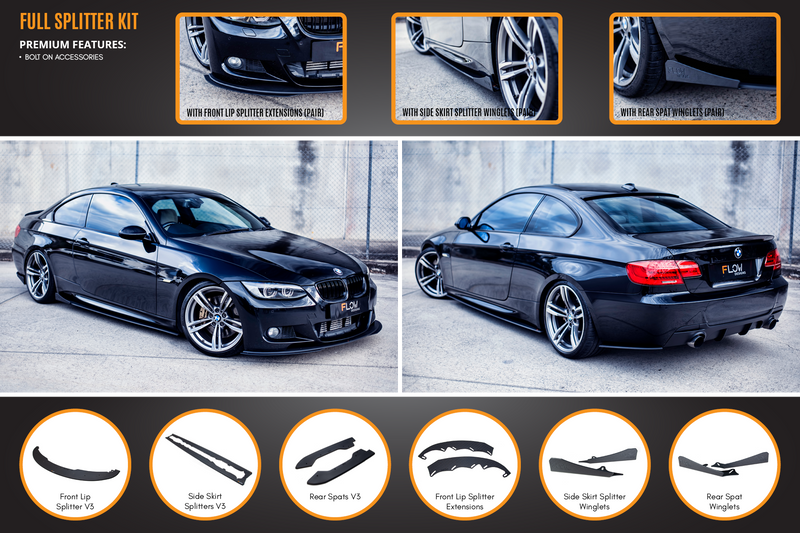 BMW 3 Series E92 M Sport Full Lip Splitter Set