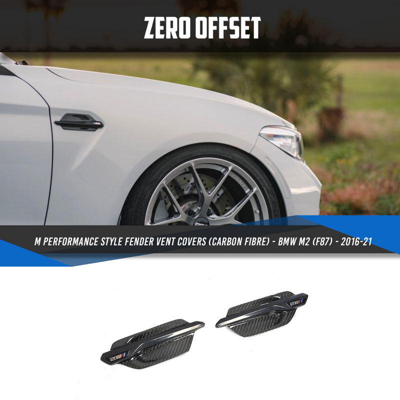 M Performance Style Fender Vent Covers (Carbon Fibre) for BMW M2 (F87) - 2016-21