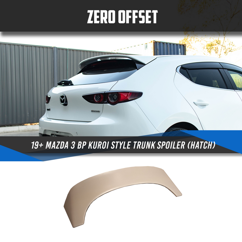 Kuroi Style Roof Spoiler for 19+ Mazda 3 BP (Hatch)