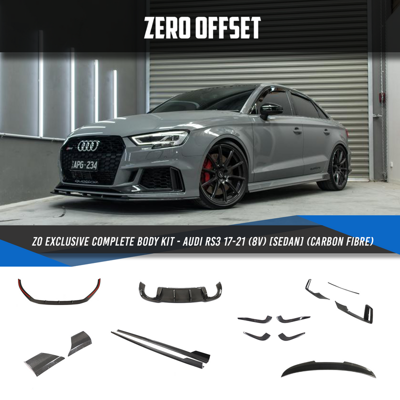 ZO Exclusive Complete Body Kit for Audi RS3 17-21 (8V) [SEDAN] (Carbon Fibre)