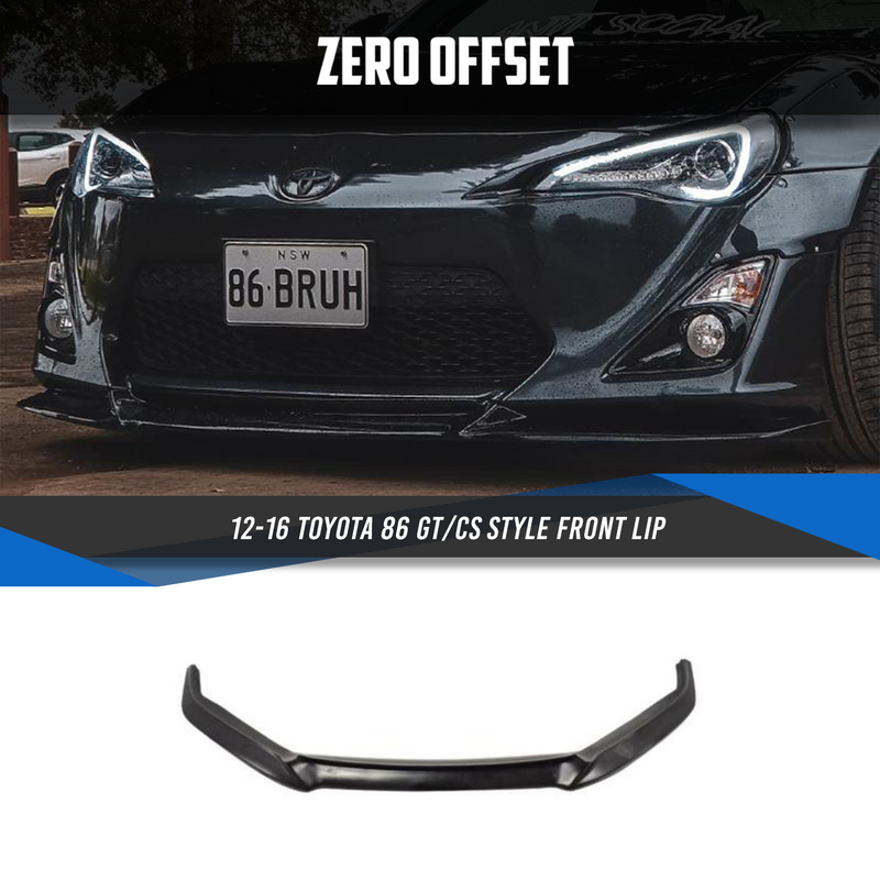 GT/CS Style Front Lip for 12-16 Toyota 86 (ZN6)