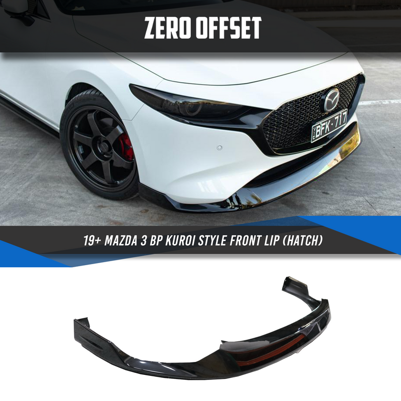 Kuroi Style Front Lip for 19+ Mazda 3 BP (Hatch)