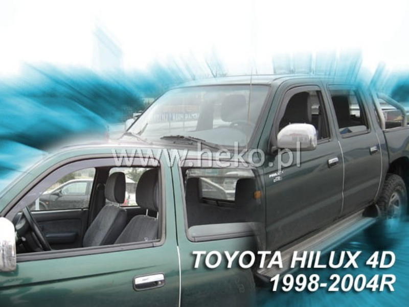 Slim-line Weather Shields for Toyota Hilux MK6 4 Door 98-05