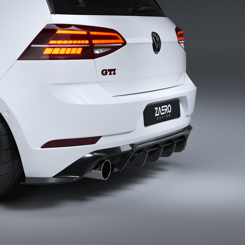 Diffuser Mk7 EVO-1 Rear Diffuser for Volkswagen Golf GTI MK7.5 2018-2021